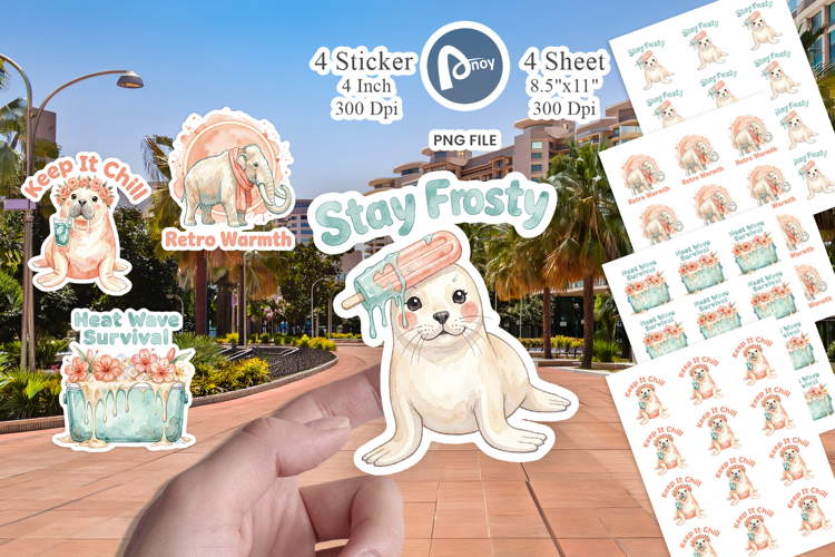 Arctic Heatwave Animal Sticker