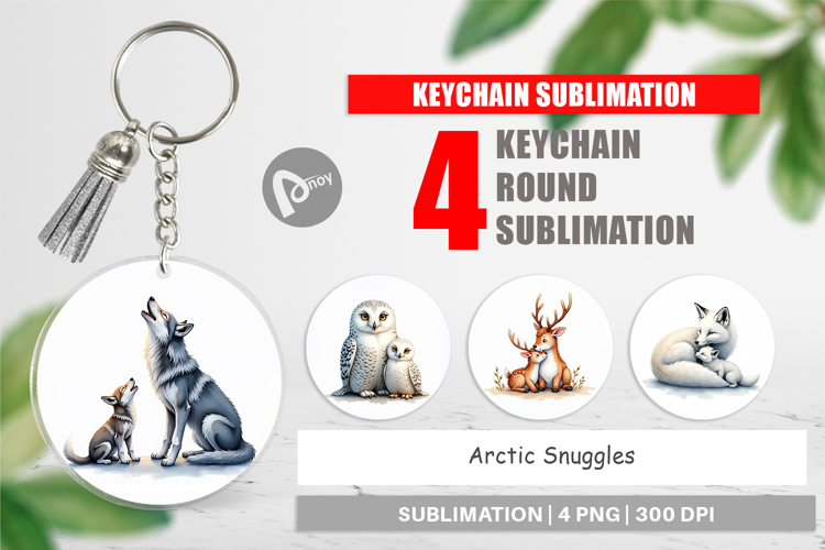 Arctic Snuggles Winter Animal Keychain