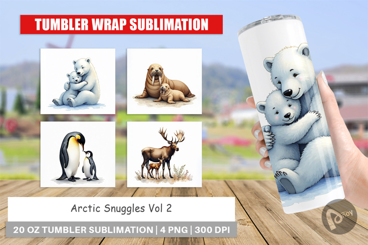 Arctic Snuggles Winter Animal Tumbler