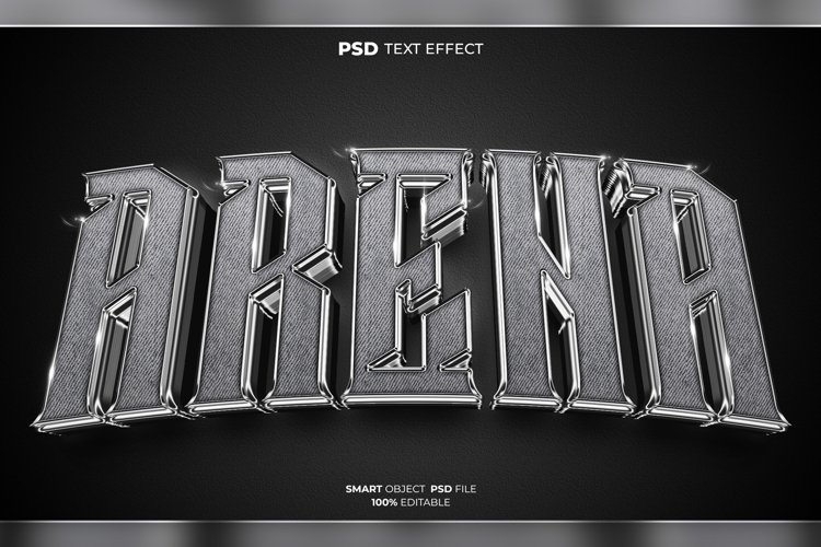 Arena 3D editable text effect example image 1