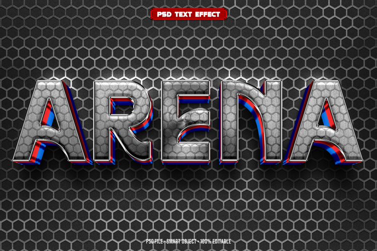 Arena 3D editable text effect