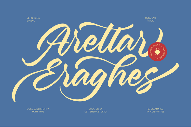 Aretlar Eraghes - Bold Calligraphy Font Type