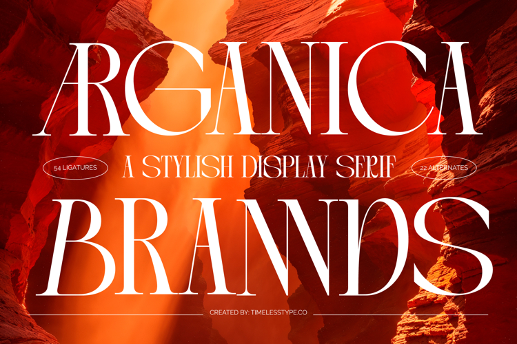 Arganica Brannds - Stylish Display Serif Font