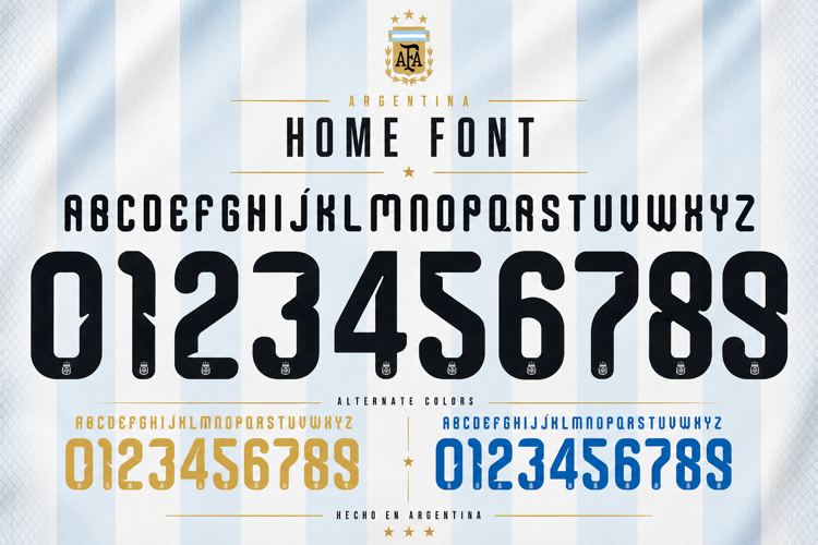 Argentina World Cup 2026 Font Jersey Font