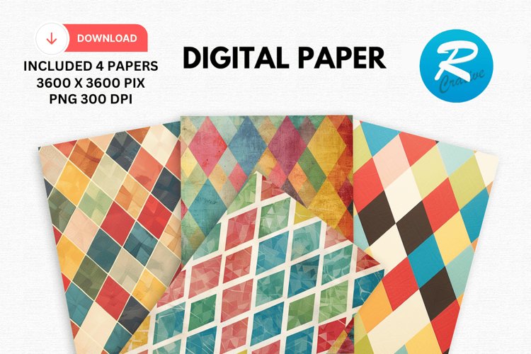 Argyle Digital Paper, Argyle Background