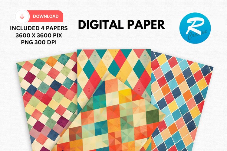 Argyle Digital Paper, Argyle Background