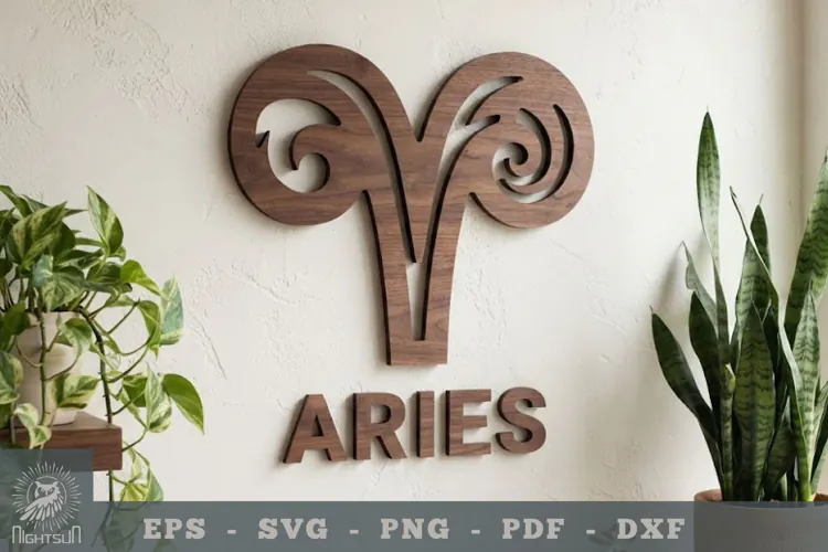 Aries Zodiac Lasercut Wall Decor