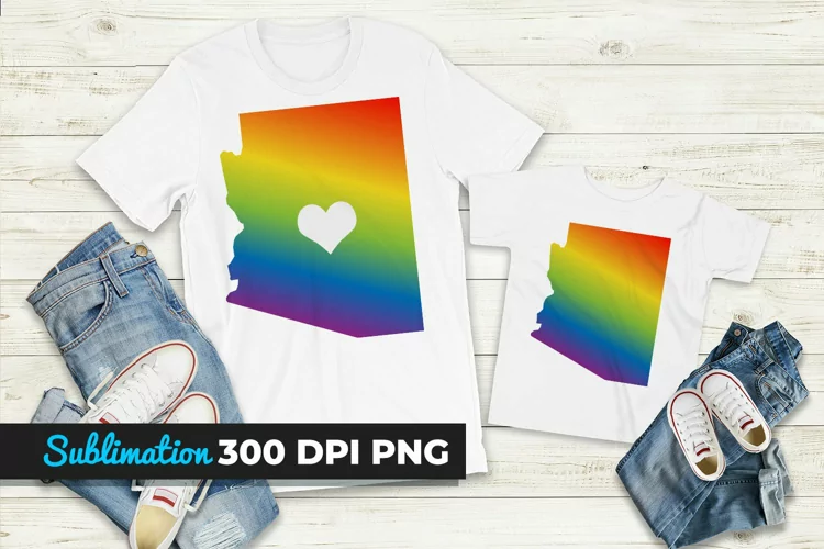 PRIDE in Arizona Gay Pride Rainbow Gradient Sublimation File