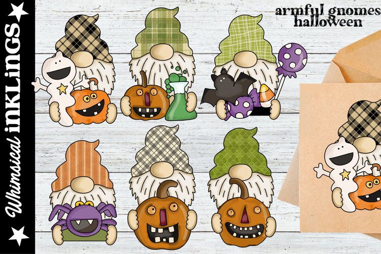 Armful Gnomes Halloween Sublimation Clipart