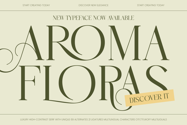 Aroma Floras - Luxury High Contrast Serif