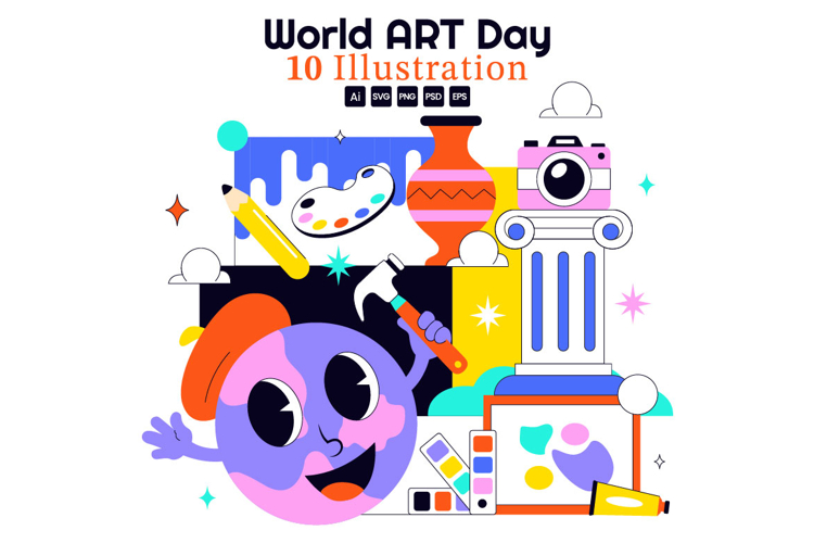 10 World Art Day Illustration