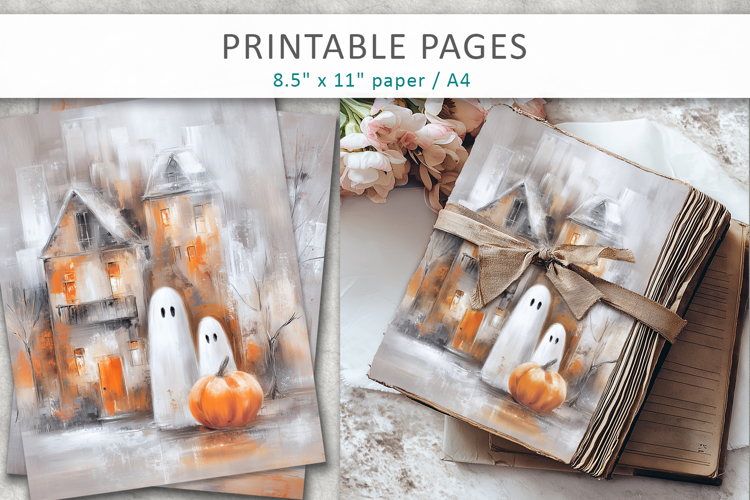 artistic halloween junk journal, whimsical halloween