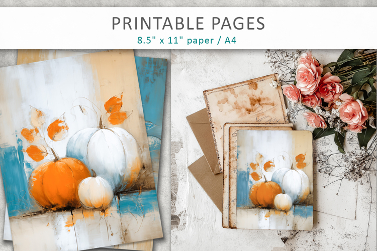 art halloween pages, autumn illustration