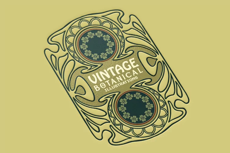 Art nouveau frame vintage svg