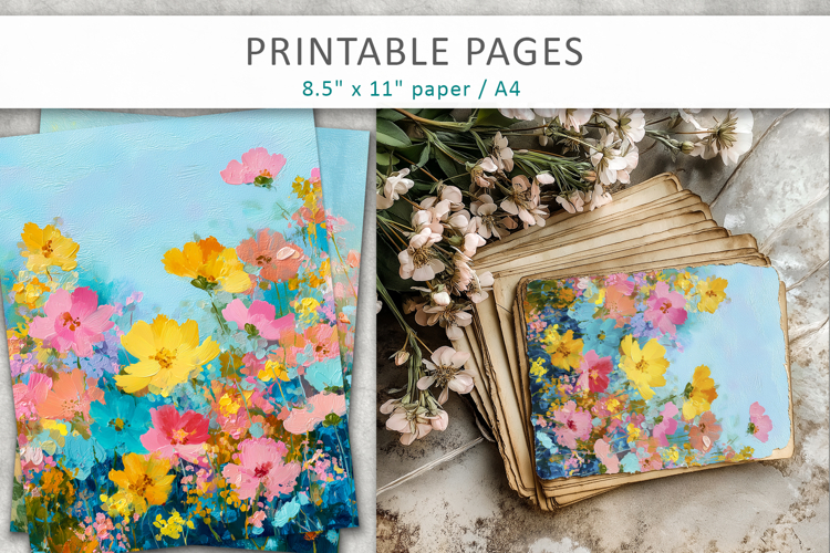 printable grunge flower designs, paint texture floral