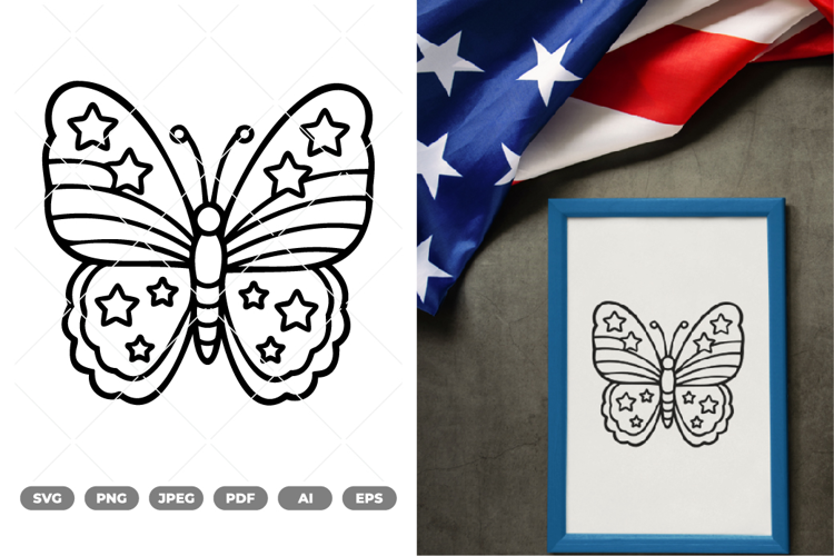 Fourth Of July Butterfly