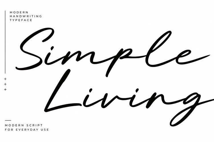 Simple Living Simple Living Modern Handwriting Script Font example image 1
