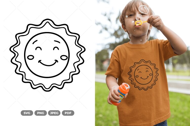 Sun Doodle SVG   Clipart