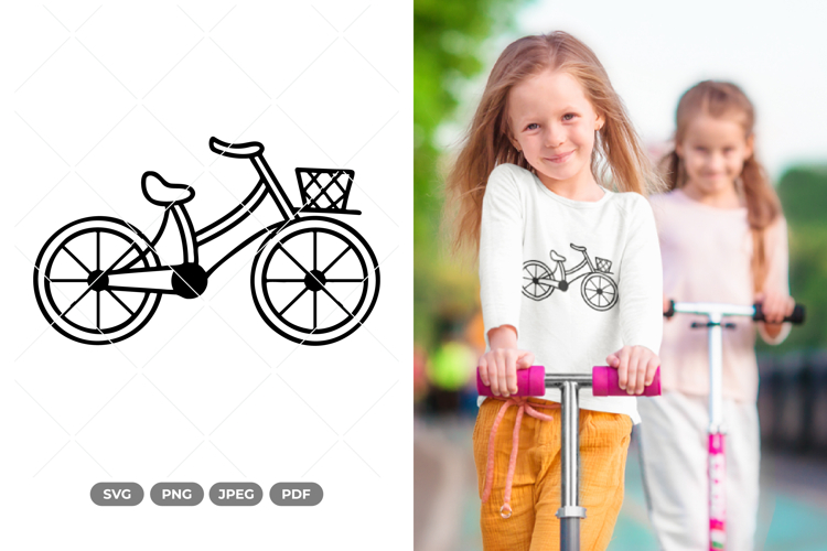 Bicycle Doodle SVG   Clipart