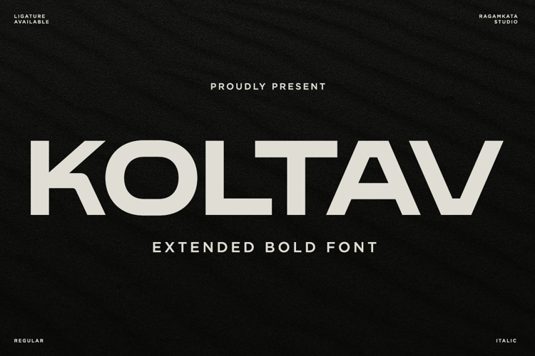 Koltav - Extended Bold Font