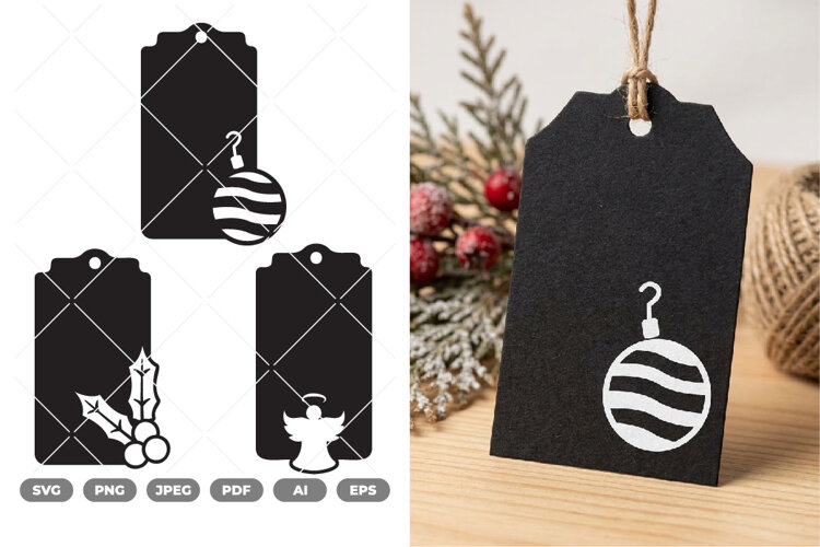 Christmas Tag SVG & Clipart example image 1