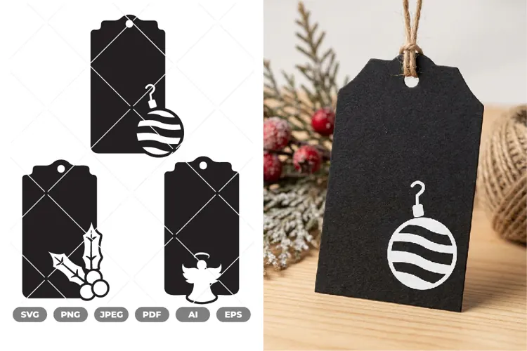 Christmas Tag SVG & Clipart