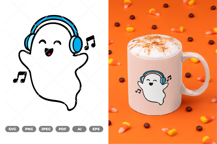 Cute Ghost Colored SVG & Clipart