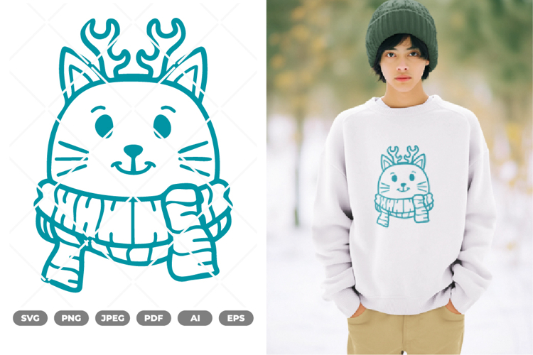 Winter Cat SVG & Clipart