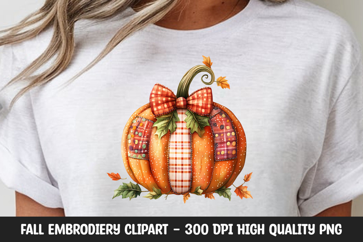 Bow Tied Autumn Pumpkin Clipart