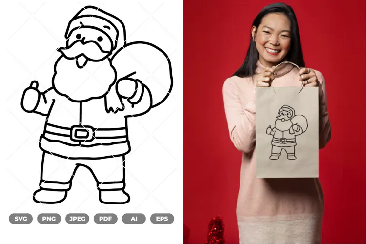 Cute Santa SVG & Clipart