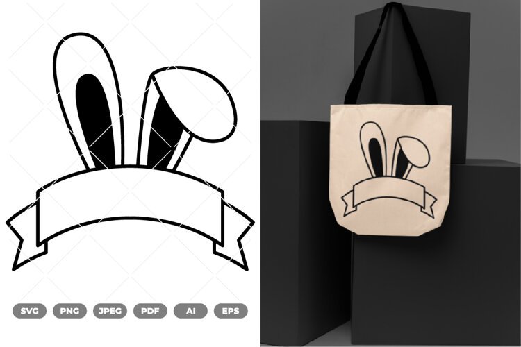 Bunny Ears SVG & Clipart example image 1
