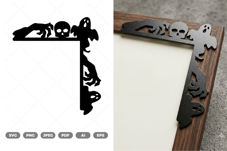 Halloween Door Corner SVG & Clipart