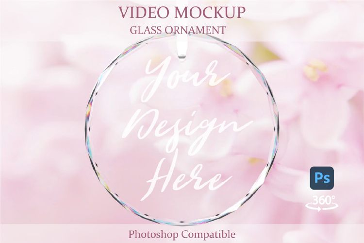Crystal Glass Ornament Video Mockup