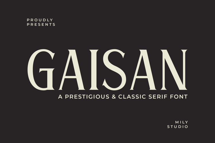 Gaisan - Sharp Modern Serif Font for Prestigious Branding
