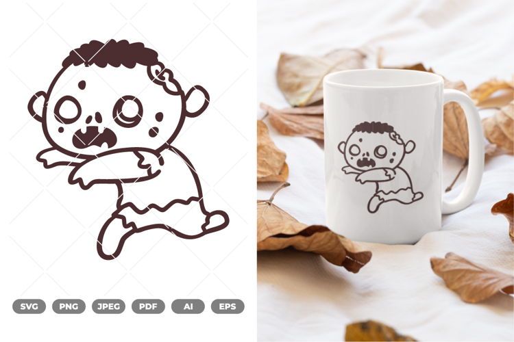 Chibi Zombie SVG & Clipart