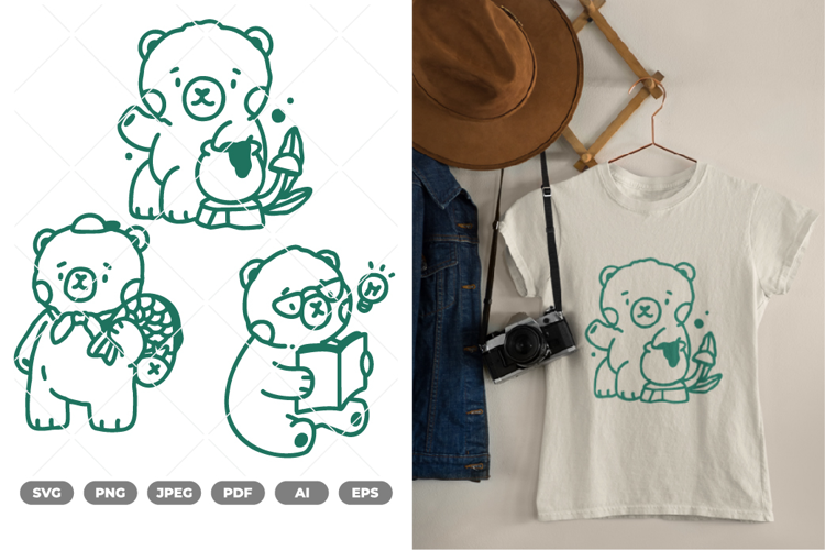 Kawaii Bear SVG & Clipart
