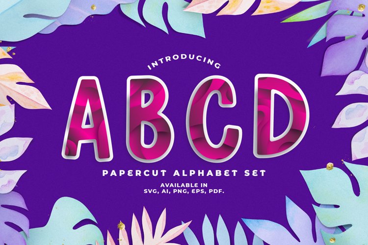 Papercut Alphabet Set