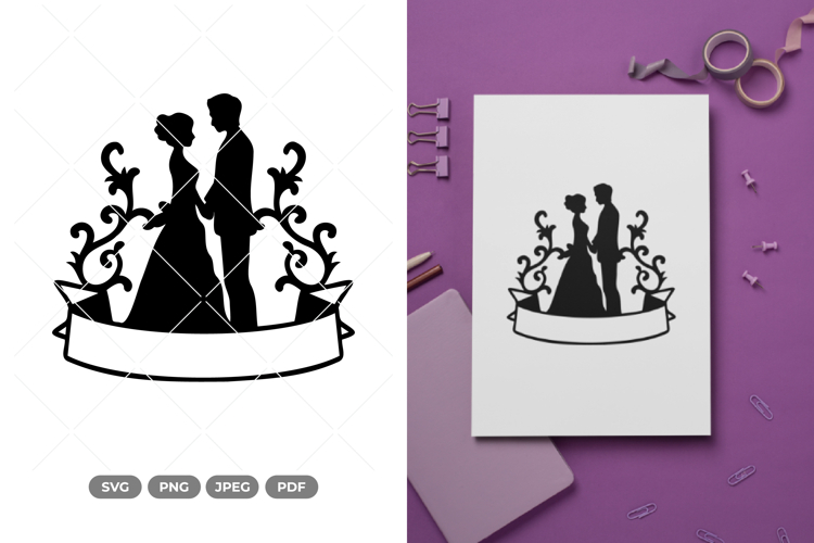 Bride Silhouette SVG   Clipart