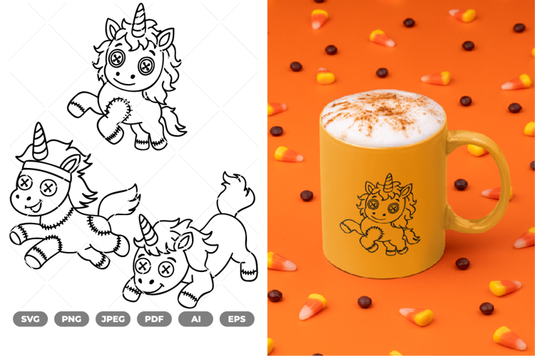 Zombie Unicorn SVG & Clipart