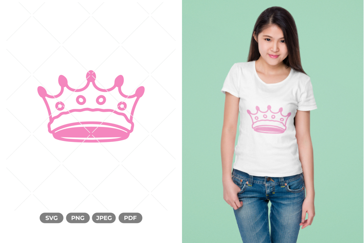 Crown Doodle SVG & Clipart