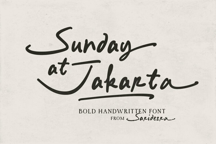 Sunday at Jakarta - Handwritten Font example image 1