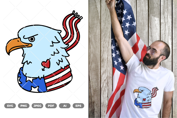 Patriotic Eagle Svg Image 16