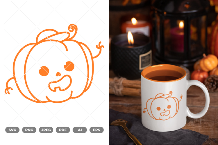 Cute Pumpkin SVG & Clipart