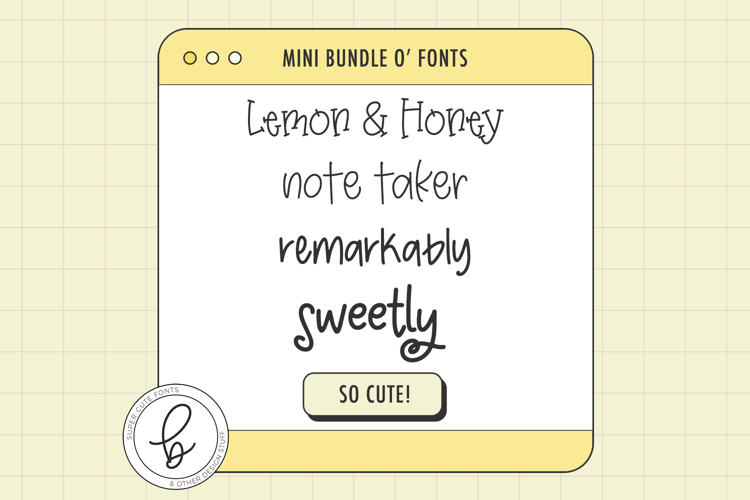 Adorable Planner Font Mini Bundle