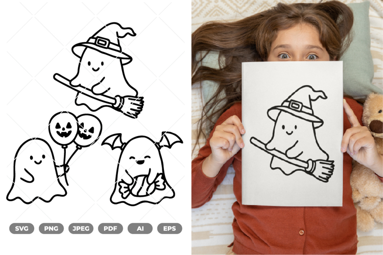 Cute Ghost SVG & Clipart