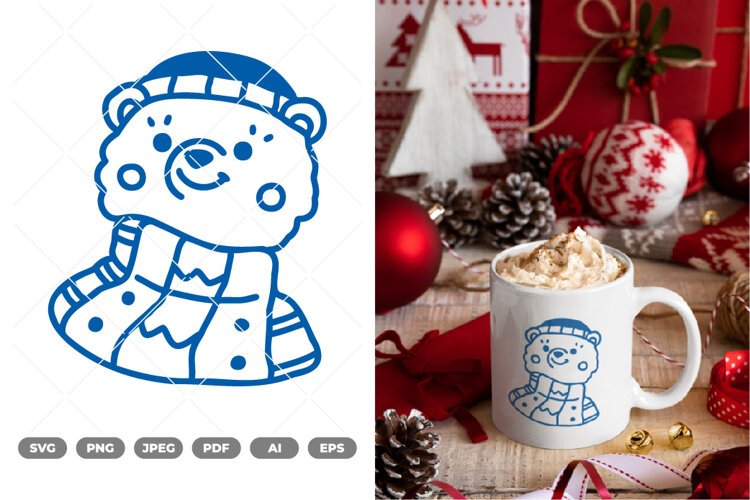 Winter Animal SVG & Clipart example image 1