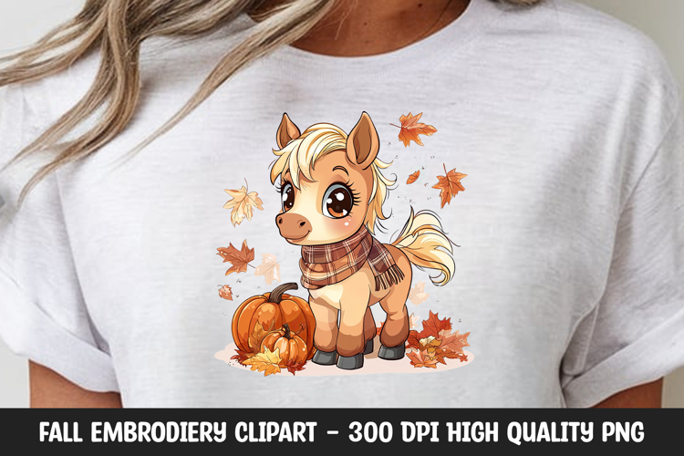 Cute Pony in Scarf Clipart