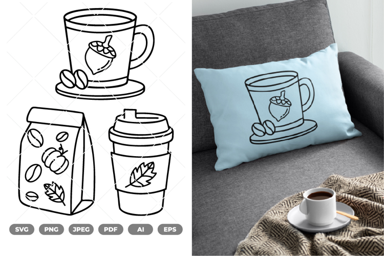 Fall Coffee Lover SVG & Clipart