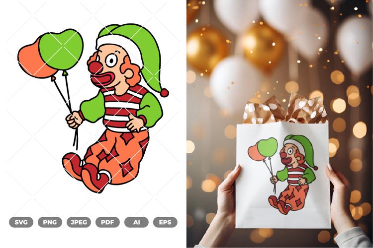 Clown Colored SVG & Clipart