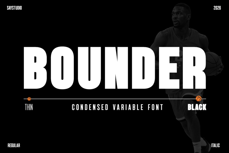 Condensed Variable Font - Bounder